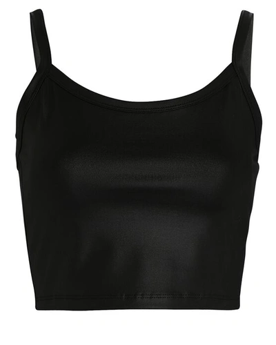 Year Of Ours Gloss 2001 Cropped Tank Top In Black