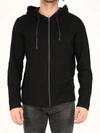 James Perse Vintage Cotton French Terry Zip Hoodie In Black