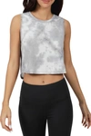 90 Degree By Reflex Cropped Tie Dye Tank Top In Grey Sky Tie Dye