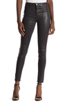 L Agence Marguerite Coated Skinny Jeans In Greystone