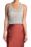 Red Valentino Sheer Knit Tank In Silver S13