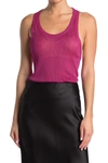 Red Valentino Sheer Knit Tank In Fuxia F30