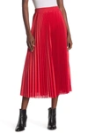RED VALENTINO PERFORATED PLEATED SKIRT,8053341522238