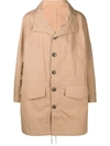 AMI ALEXANDRE MATTIUSSI HOODED PARKA COAT