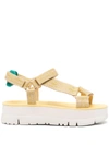 Camper Oruga Up Flatform Sandals In Yellow