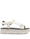 Camper Oruga Up Platform Sandals In White