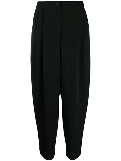 12 Storeez Tailored Tapered Trousers In Black