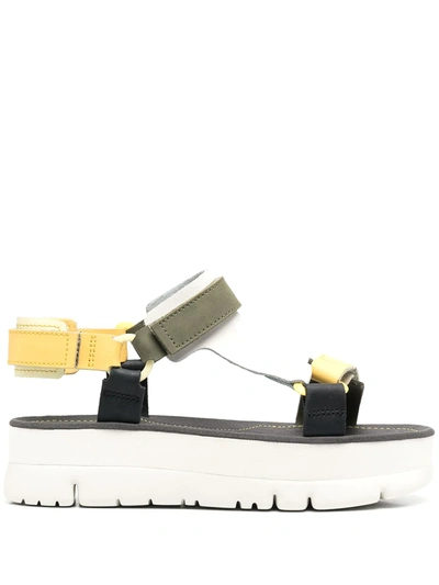Camper Oruga Up Platform Sandals In Multicolor