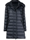 Moncler Padded Down Puffer Jacket In Navy