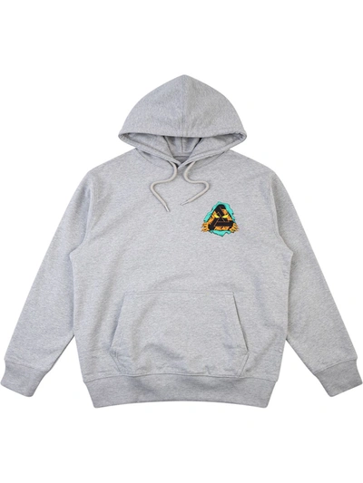 Palace Tri-ripper Hoodie In Grey