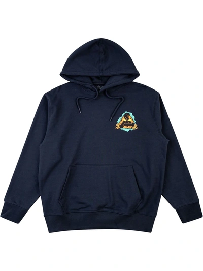 Palace Tri-ripper Hoodie In Blue