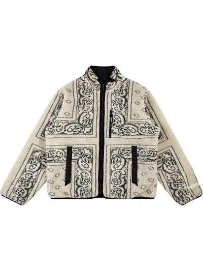 Supreme Reversible Bandana Fleece Jacket In Neutrals