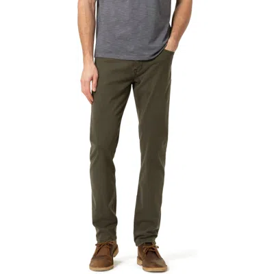 34 Heritage Charisma Relaxed Fit Straight Leg Flat Front Chino Pants In Dark Olive Twill