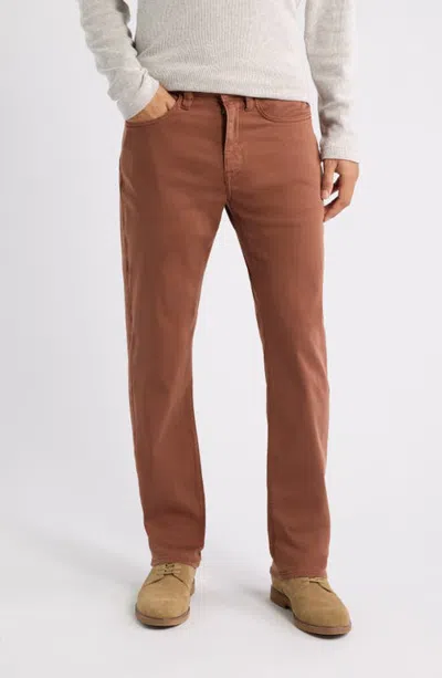34 Heritage Charisma Relaxed Straight Leg Twill Pants In Brown