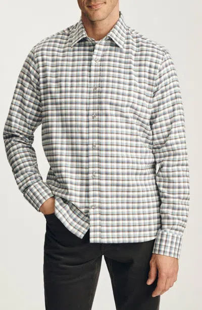 34 Heritage Check Long Sleeve Button Front Shirt In White