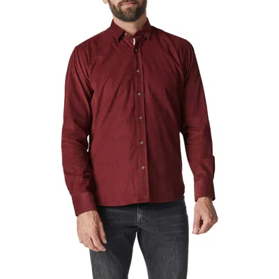 34 Heritage Corduroy Button-up Shirt In Burgundy