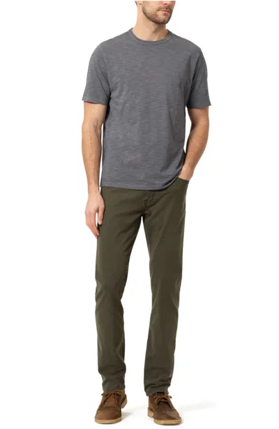 34 Heritage Courage Straight Leg Twill Pants In Dark Olive In Gray