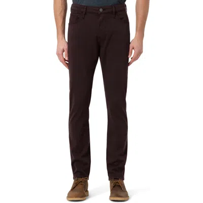 34 Heritage Courage Stretch Cotton Twill Straight Leg Pants In Burgundy Twill