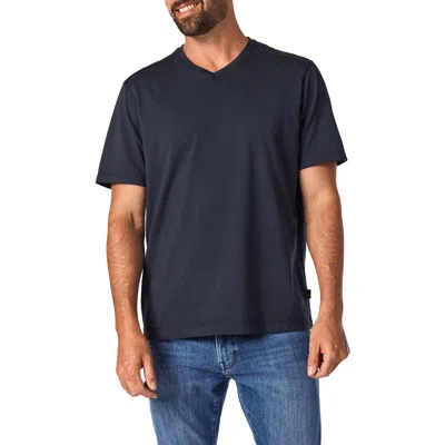 34 Heritage Deconstructed V-neck Pima Cotton T-shirt In Blueberry