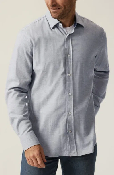 34 Heritage Feather Twill Button-up Shirt In Gray