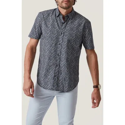 34 Heritage Field Floral Short Sleeve Button-up Shirt In Navy