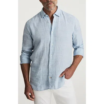34 Heritage Linen Button-up Shirt In Blue