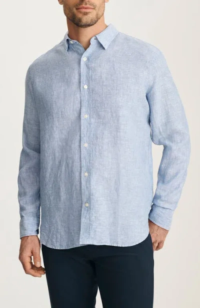 34 Heritage Linen Button-up Shirt In Blue