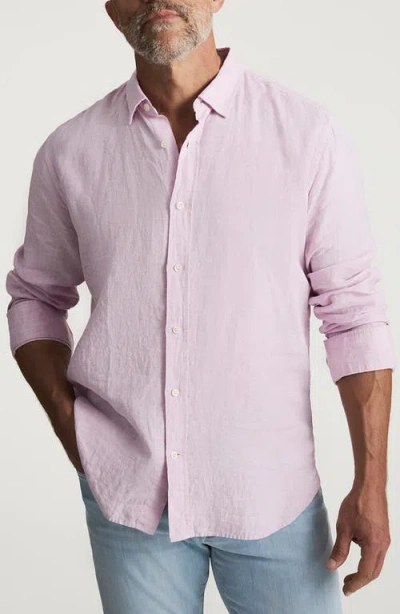 34 Heritage Linen Button-up Shirt In Pink