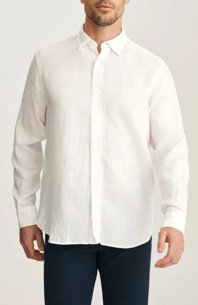 34 Heritage Linen Button-up Shirt In White