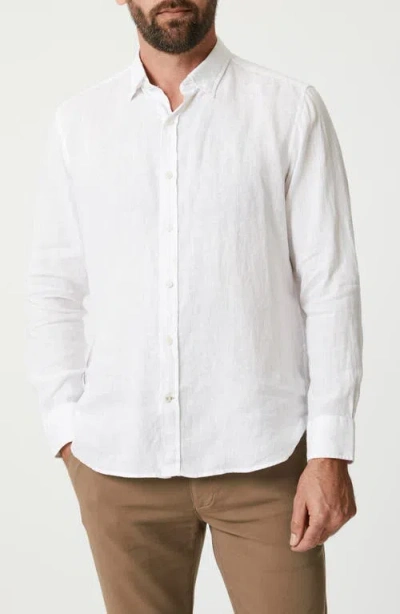 34 Heritage Linen Chambray Button-up Shirt In White