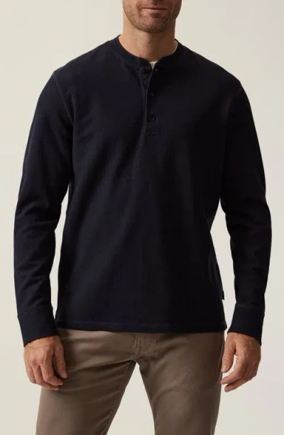 34 Heritage Long Sleeve Pima Cotton Blend Henley In Black