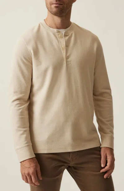 34 Heritage Long Sleeve Pima Cotton Blend Henley In Brown