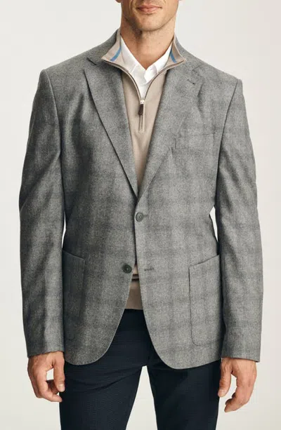 34 Heritage Matteo Checked Wool Blend Sport Coat In Grey Melange