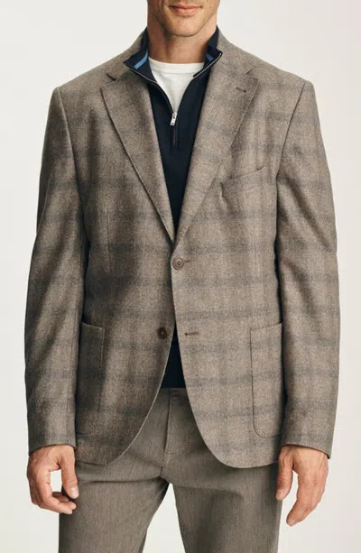 34 Heritage Matteo Checked Wool Blend Sport Coat In Light Brown