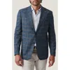 34 Heritage Matteo Shadow Check Stretch Cotton & Wool Blend Sport Coat In Blue
