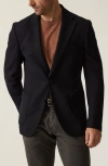 34 Heritage Matteo Slim Fit Navy Knit Blazer In Blue