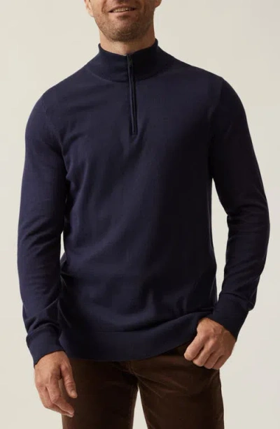 34 Heritage Quarter Zip Sweater In Blue