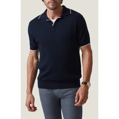 34 Heritage Rib Short Sleeve Polo Sweater
