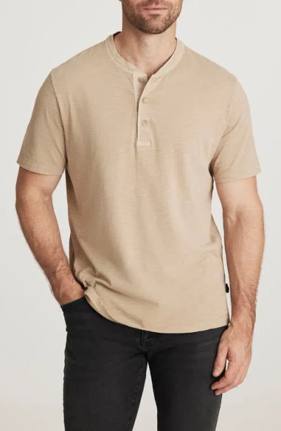 34 Heritage Slub Cotton Short Sleeve Henley In Neutral