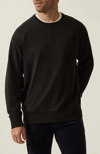 34 Heritage Stretch French Terry Crewneck Sweatshirt In Black