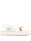 Agl Attilio Giusti Leombruni Marta Criss-cross Sandals In White