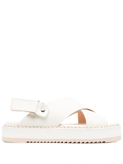 Agl Attilio Giusti Leombruni Marta Criss-cross Sandals In White