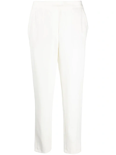 12 Storeez Cropped Tailored Trousers In Neutrals