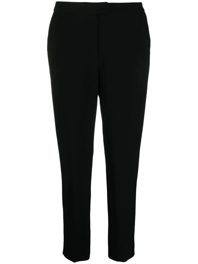 12 Storeez Tailored Tapered Trousers In Black