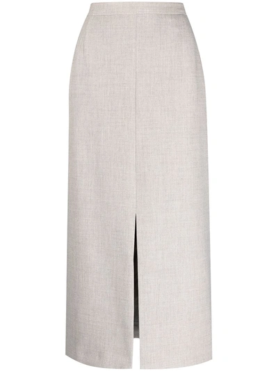 12 Storeez High-waisted Skirt In Neutrals