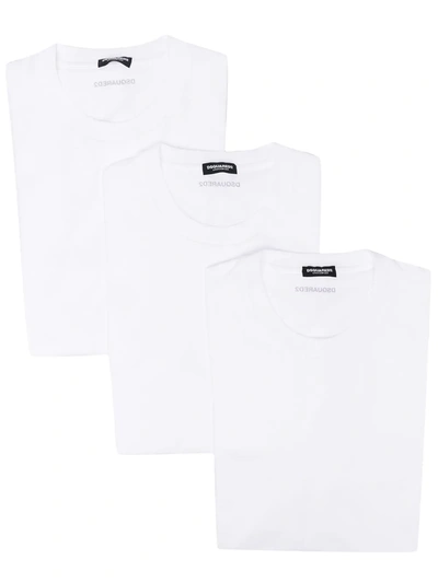 Dsquared2 Logo-detail Short-sleeve T-shirt In White