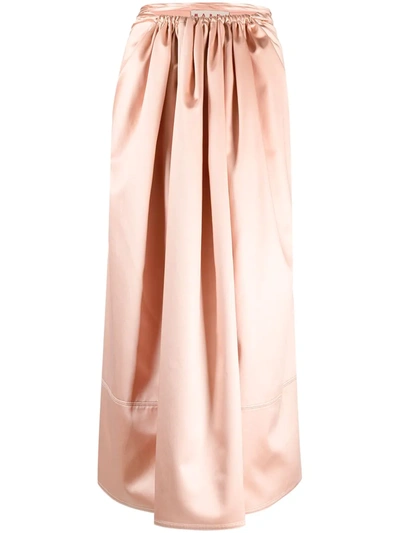 Marni Slit-detail Pleated Skirt In Pink