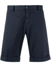 Etro Paisley-print Cotton Chino Shorts In Dark Blue