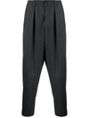Marni Elasticated-waist Tailored Trousers In Grey