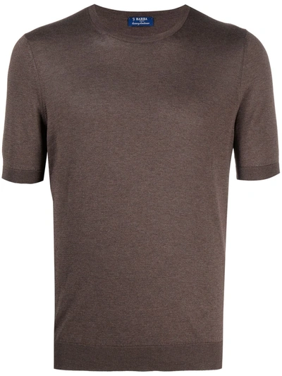 Barba T-shirts And Polos Black - Atterley In Brown